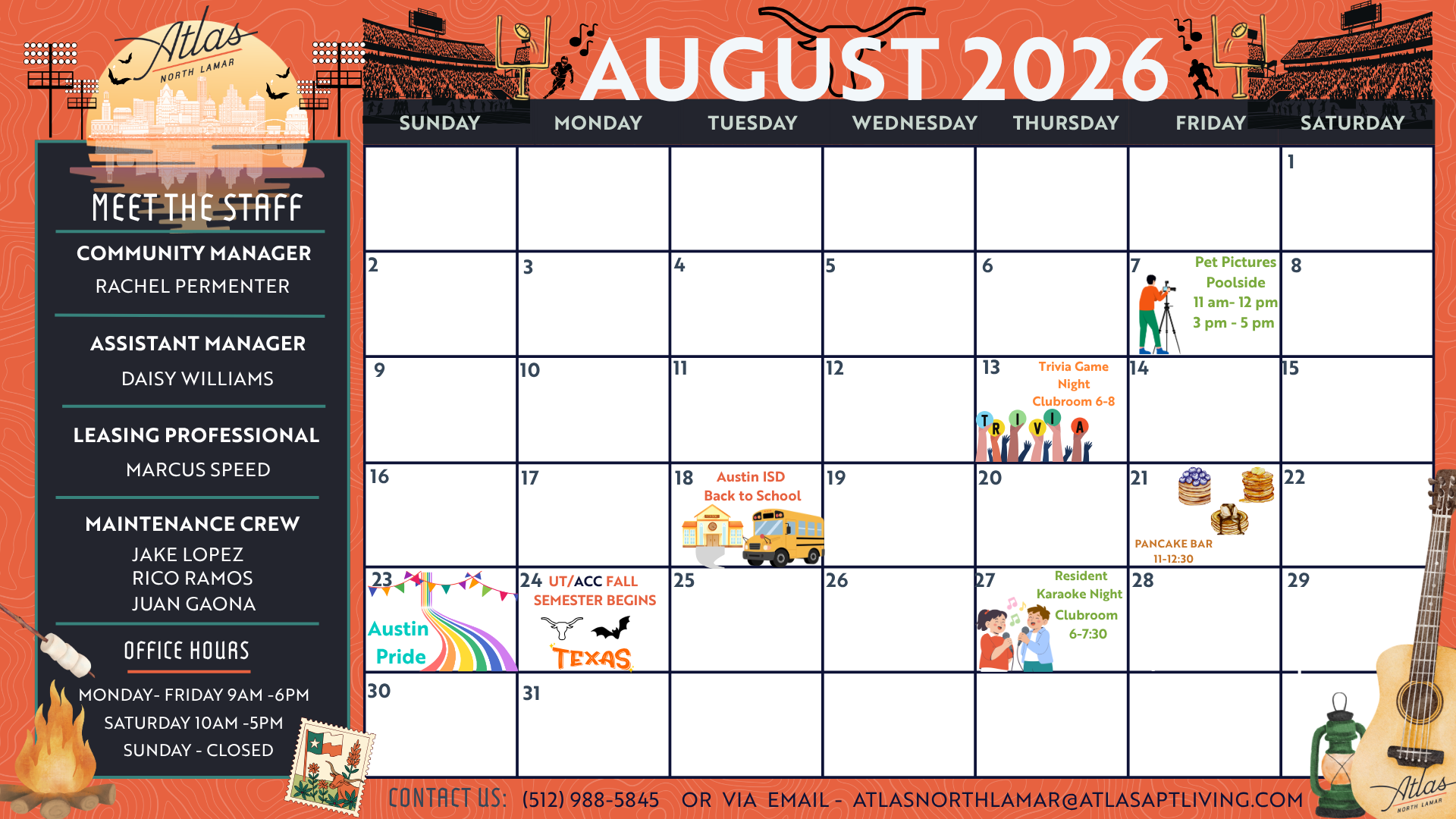 July Events Calendar