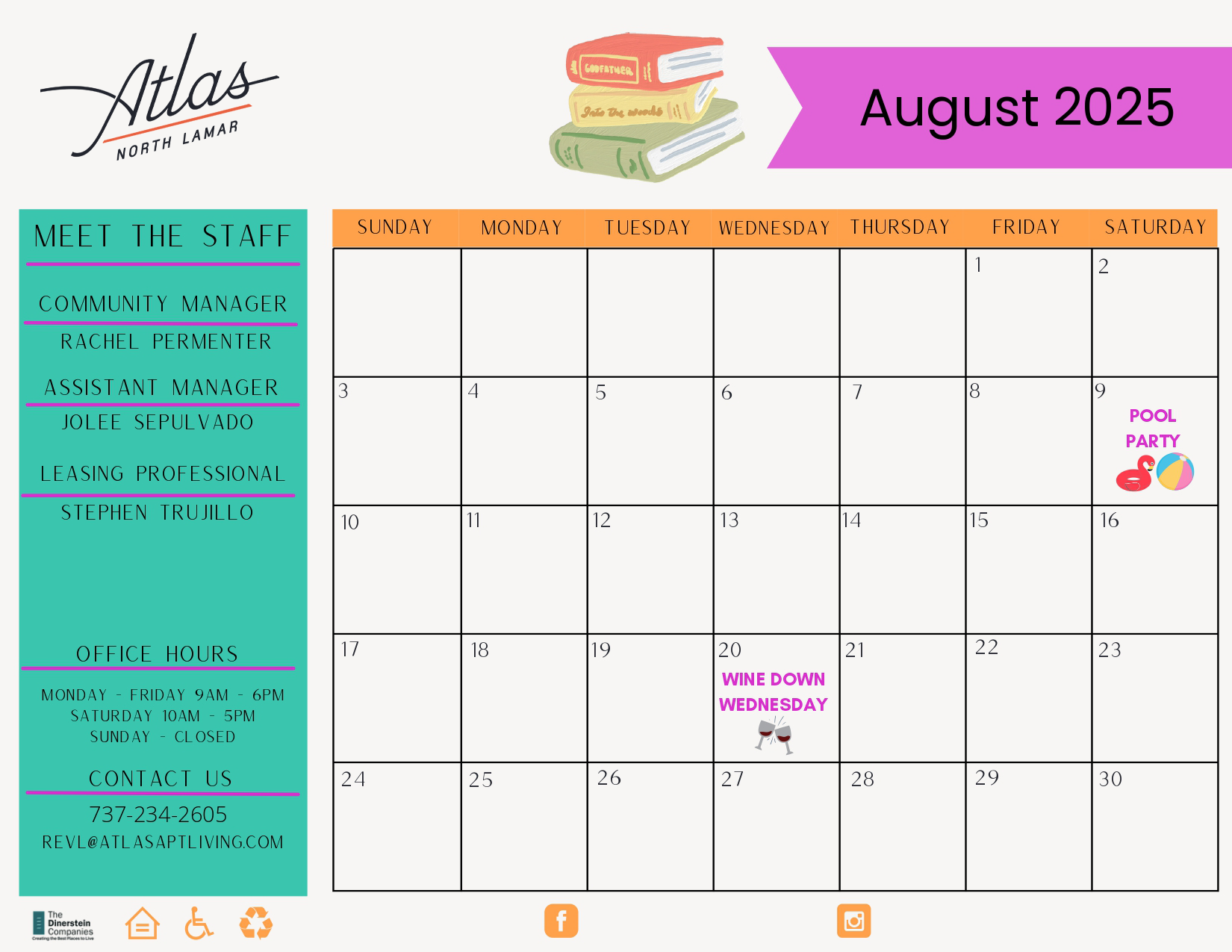 August Events Calendar